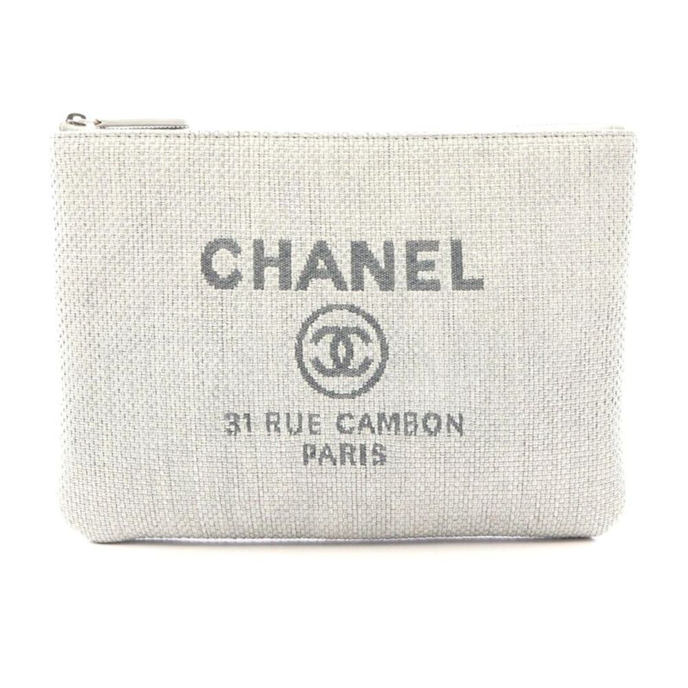 Chanel Deauville Straw Clutch Bag